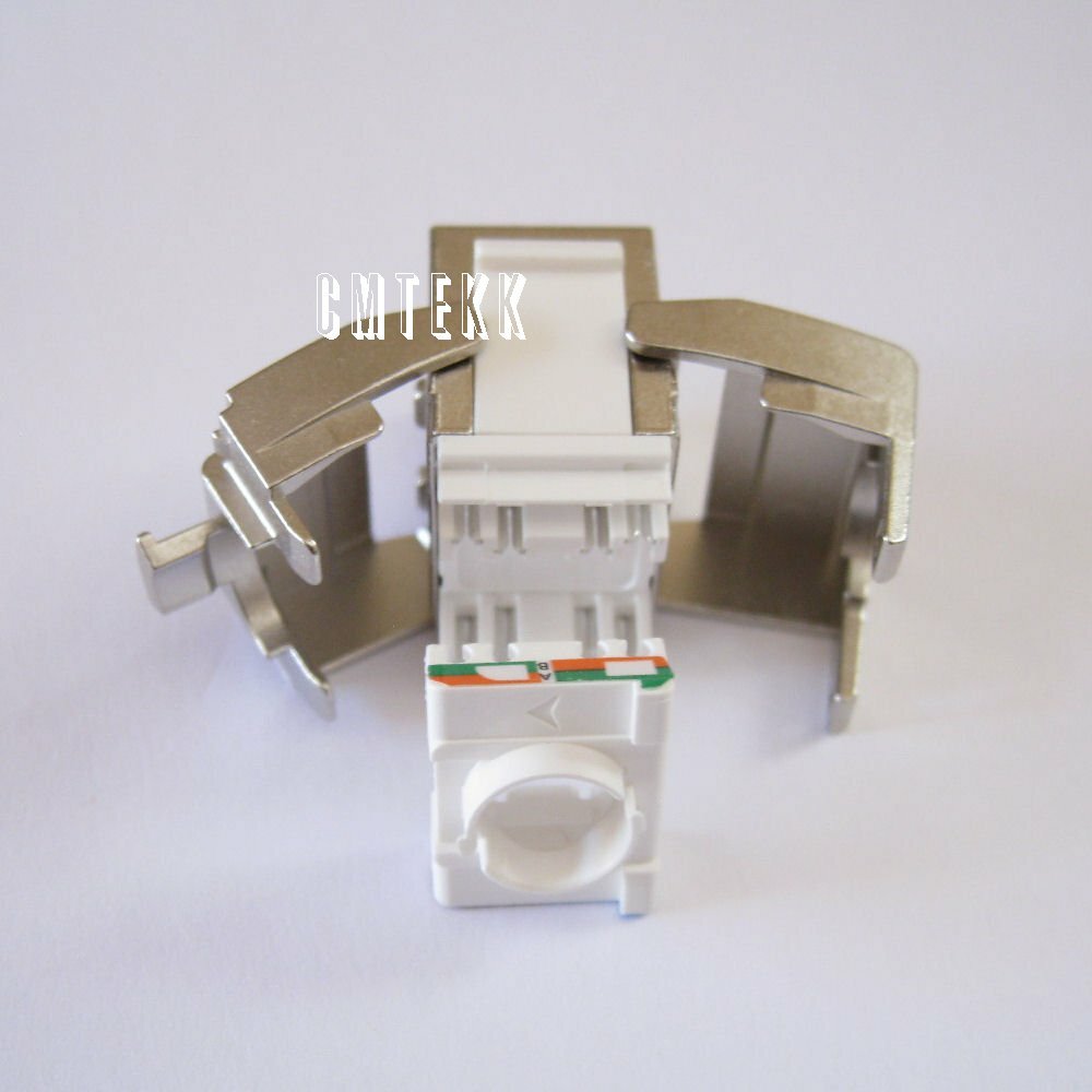 CAT8 Full Shielded Keystone Insert RJ45 Ethernet Network Jack Extender 40Gbps