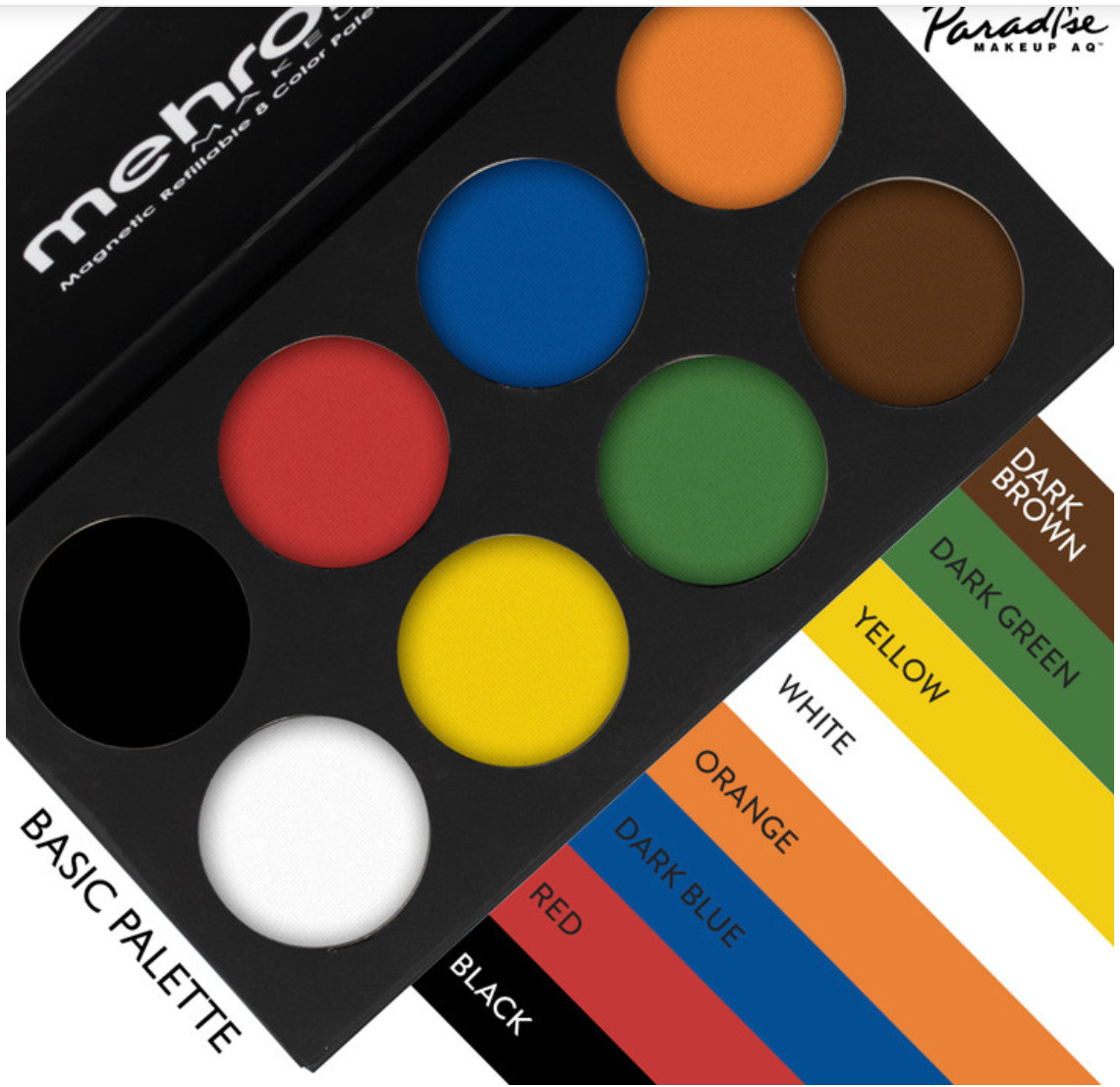 Mehron Makeup Paradise AQPaint 8 Color  NEW EASY REFIL Palette