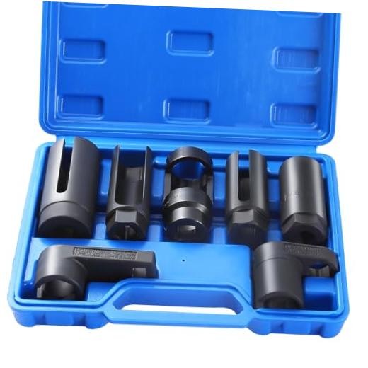 7PCS Oxygen Sensor Socket, Universal O2 Sensor Removal & Installation Blue