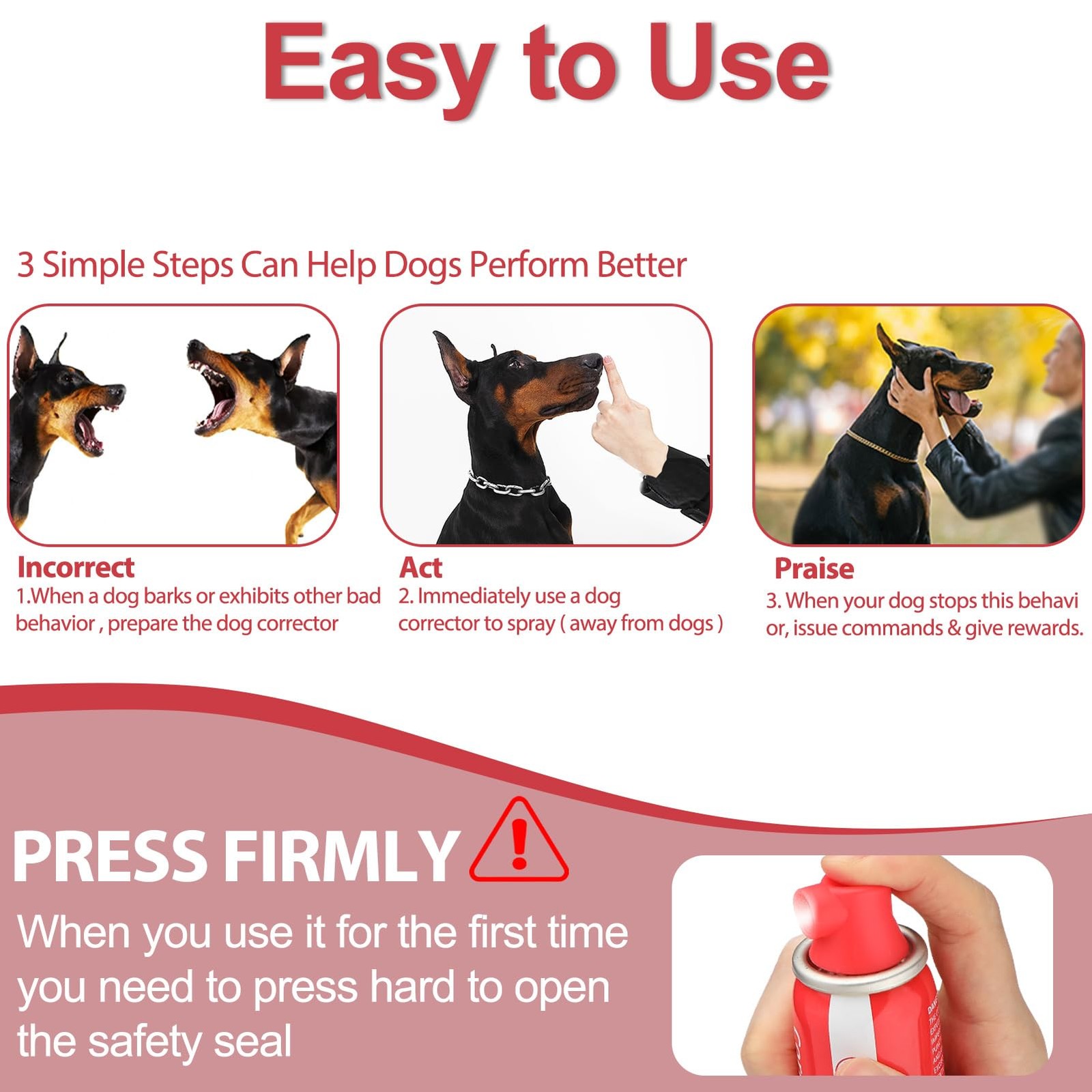 OCKCE Corrector Spray Dog Trainer, 80ml 1 Pack 1PACK, Red-1