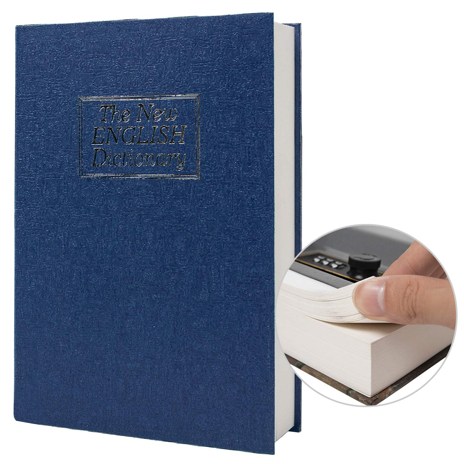 Real Paper Transfer Book Safe Hidden Compartment Combination Lock 8.7x6x2 Inch