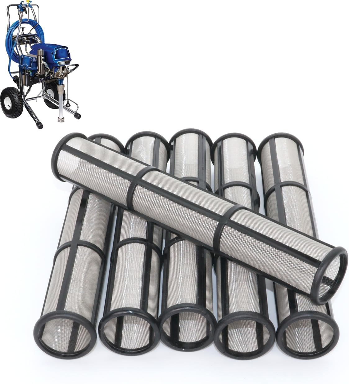 6Pieces 244067 Manifold Filter, 60 Mesh Compatible with Graco Airless Paint Spra