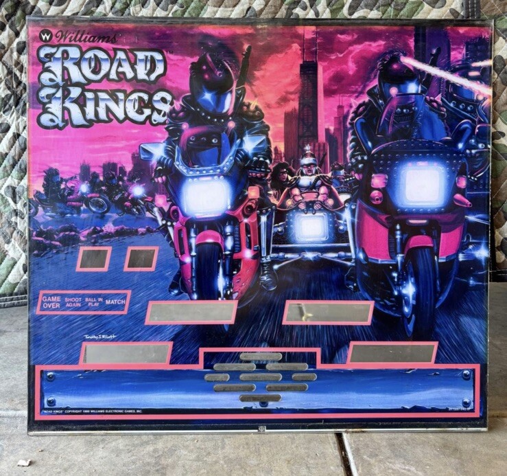 Williams Road Kings Pinball Machine Backglass