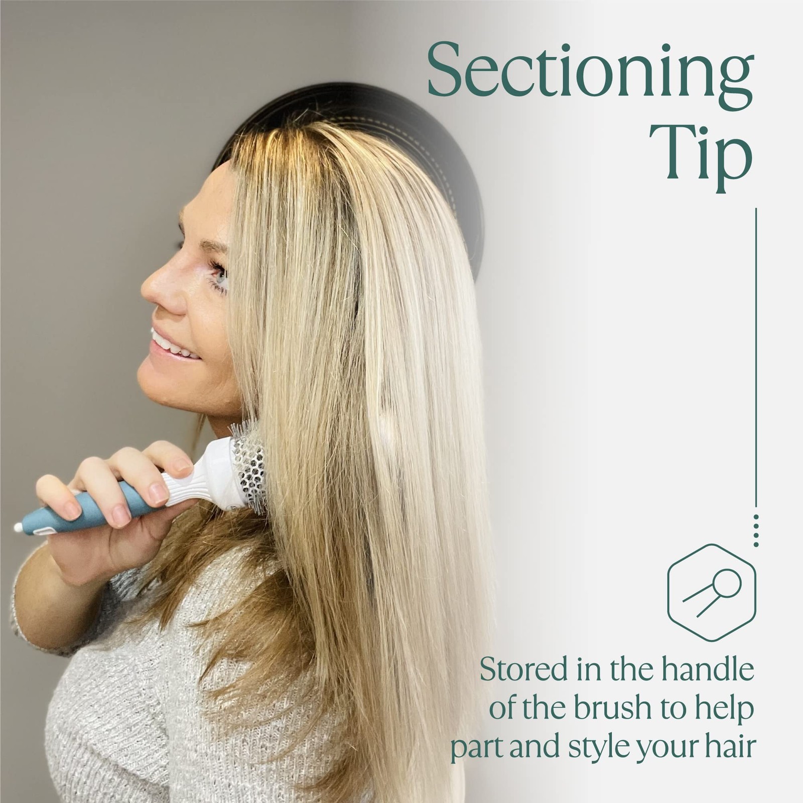 Osensia Round Brush Set For Blow Drying And Styling - Ceramic Ionic Thermal