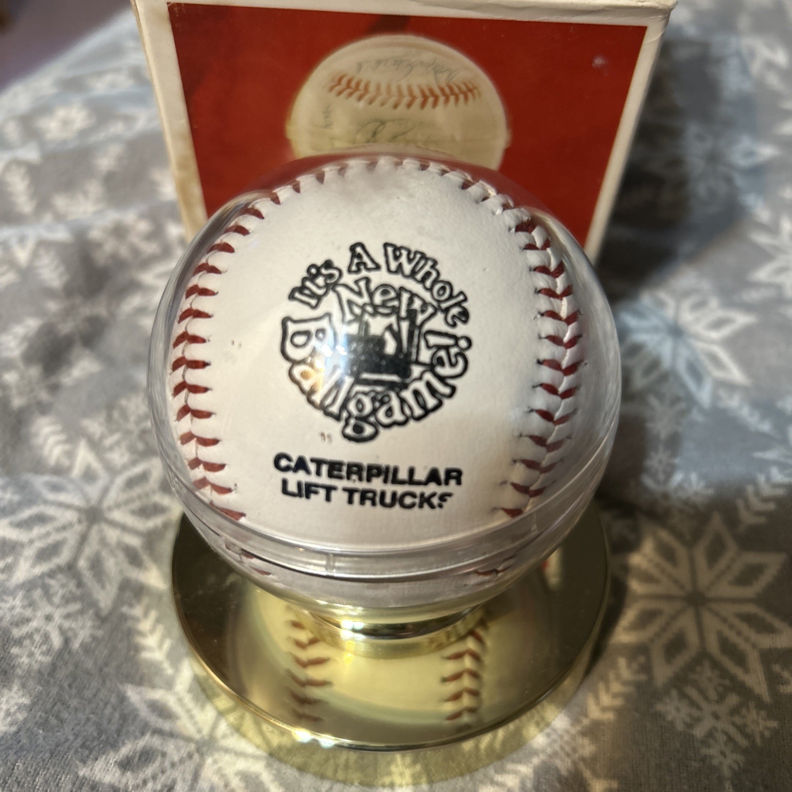 Vintage 1990s Caterpillar Lift Trucks Promo Baseball “It’s A Whole New Ballgame”
