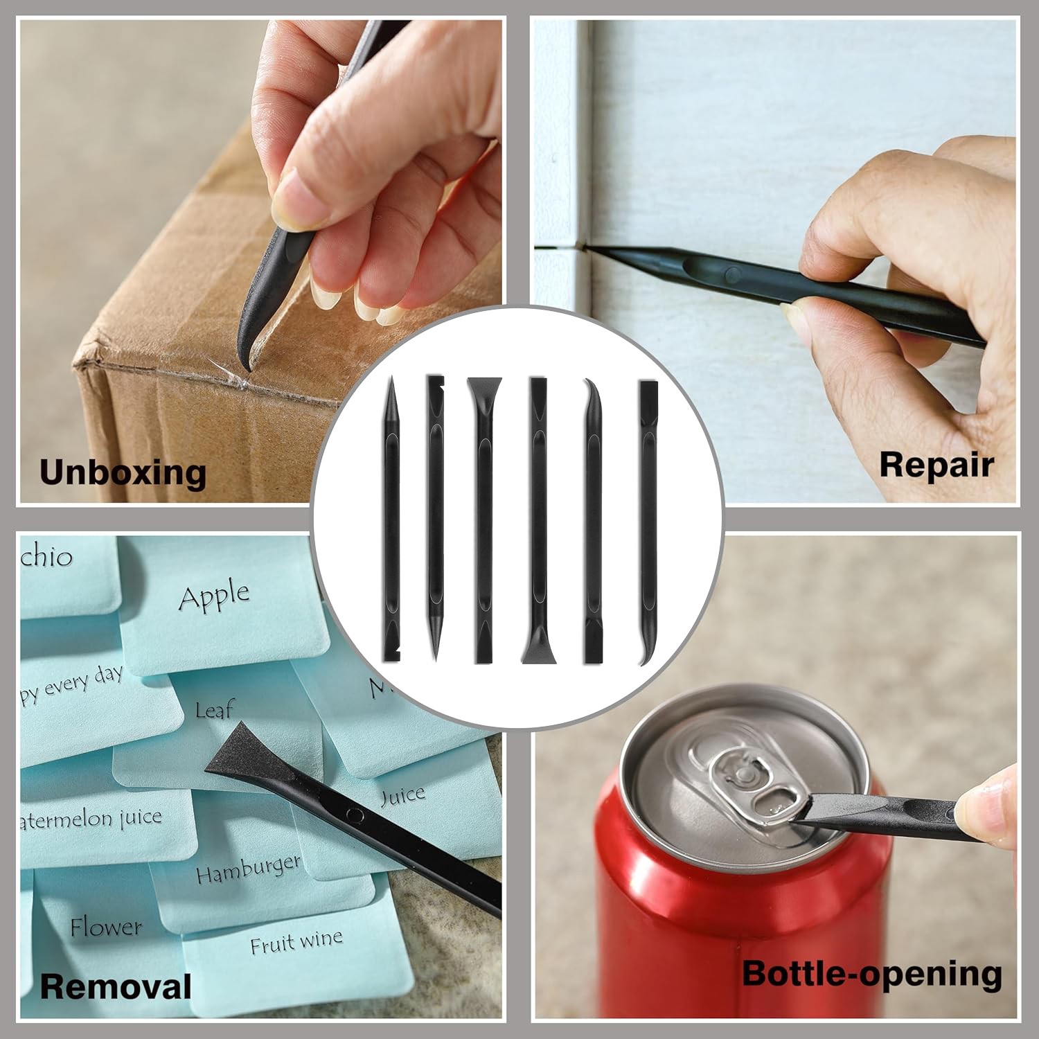 6P Plastic Scraper Multi-Purpose Scraper Non-Scratch Cleaning Tool Car Detailing