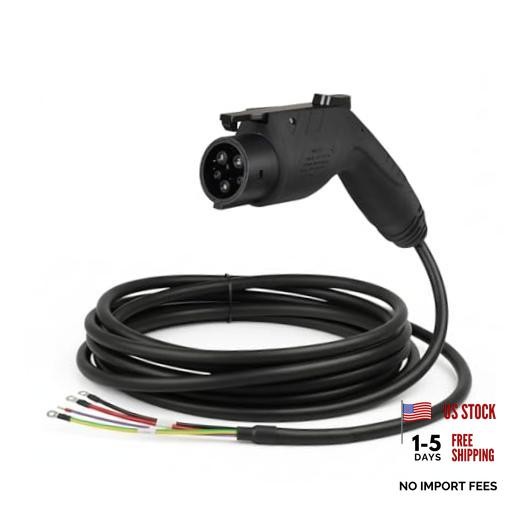 32A J1772 Level 2 Charger Replacement Cable – 240V, 20 ft, UL-Listed, IP67