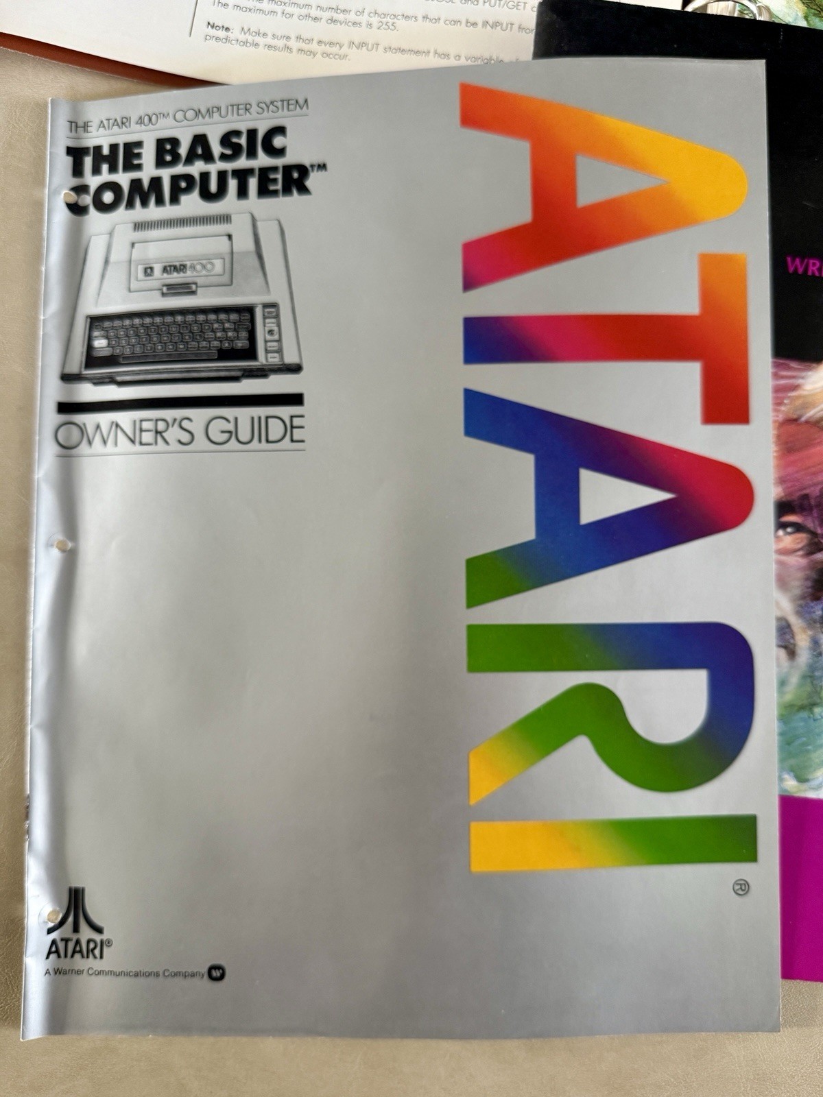 Atari 400/800 Invitation to Programming 2 Basic Computer Reference Manual Binder