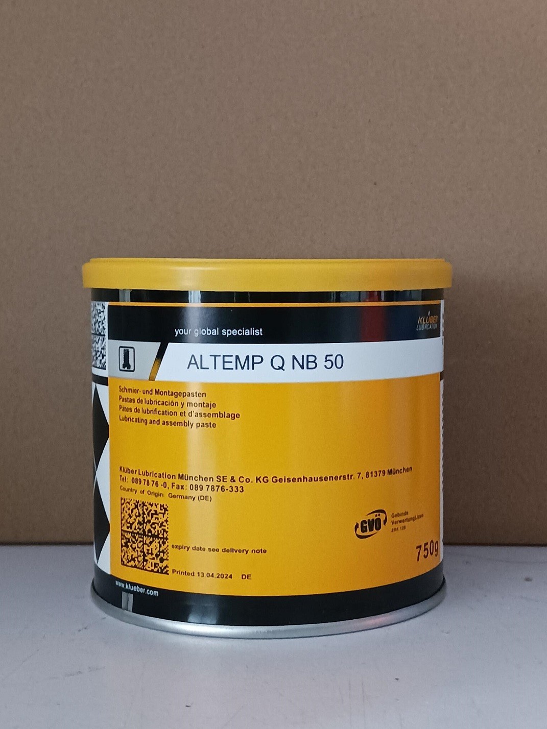 1PC KLUBER Lub. ALTEMP Q NB 50 Grease 750g ( 26.5 oz) QNB50 New free shipping