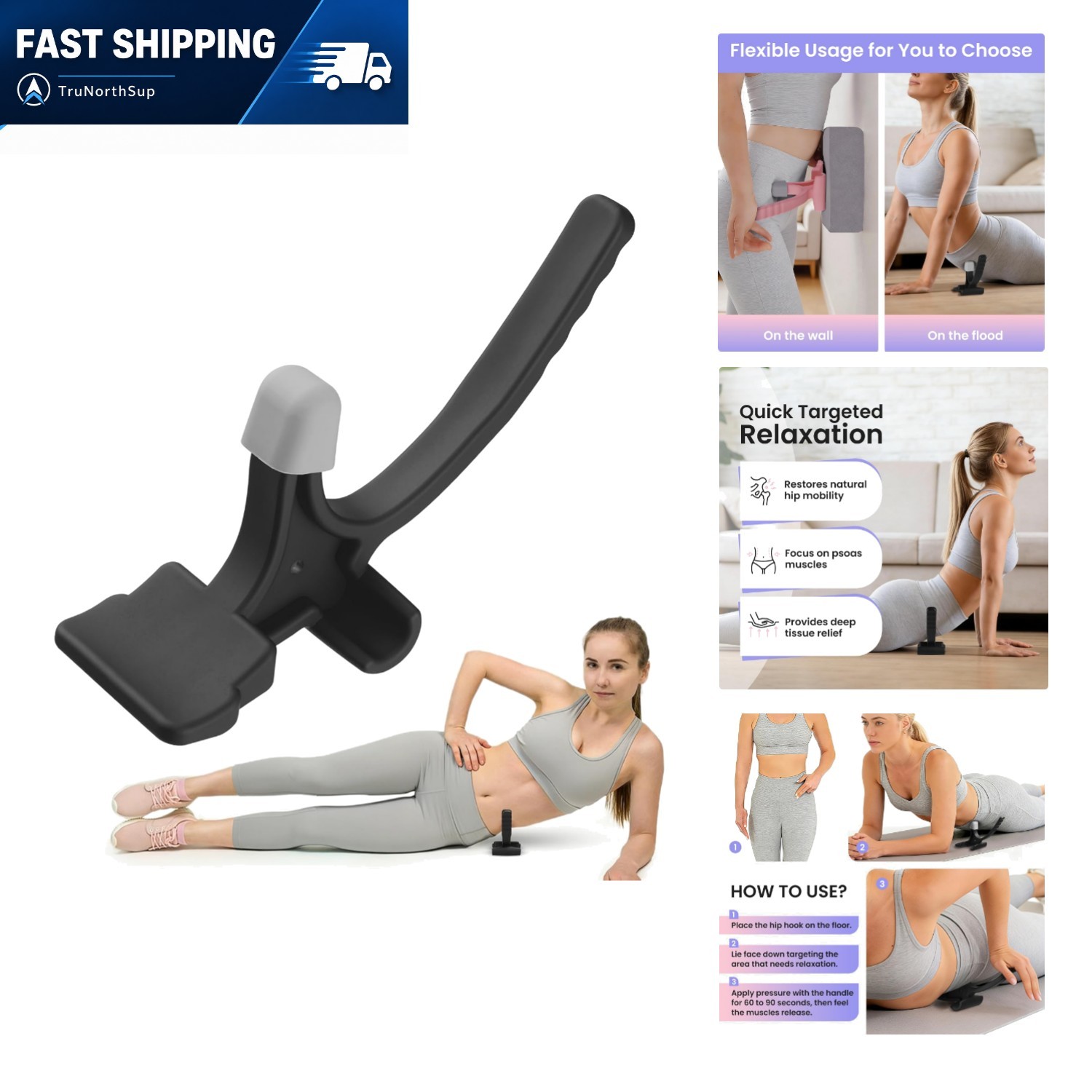 Psoas Release Tool-Hip Hook Psoas Muscle Release Tool Fully Adjustable for Iliac