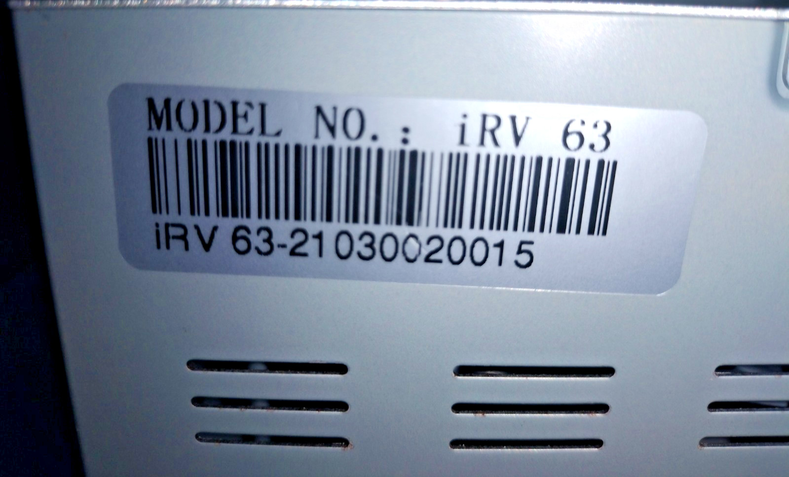 IRV TECHNOLOGIES IRV63 STEREO SYSTEM