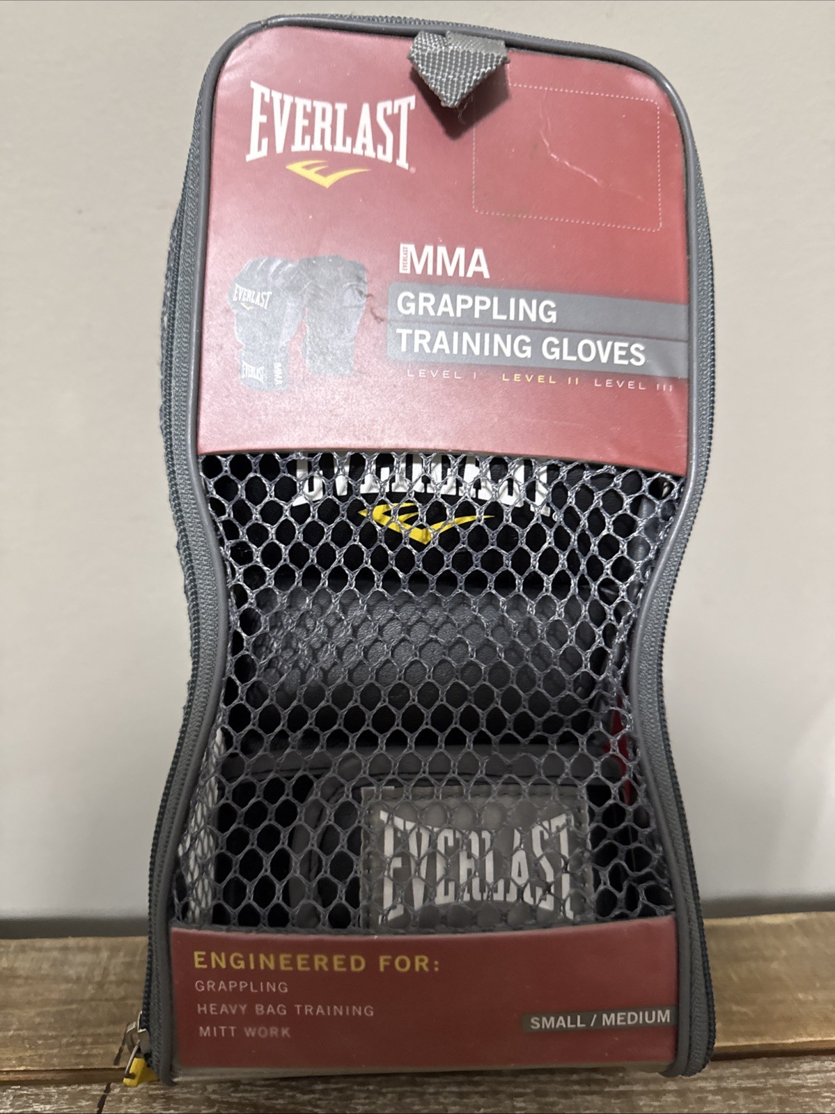 Everlast MMA Grappling Training Gloves-Split Thumb Padding-Small/Medium-JiuJitsu