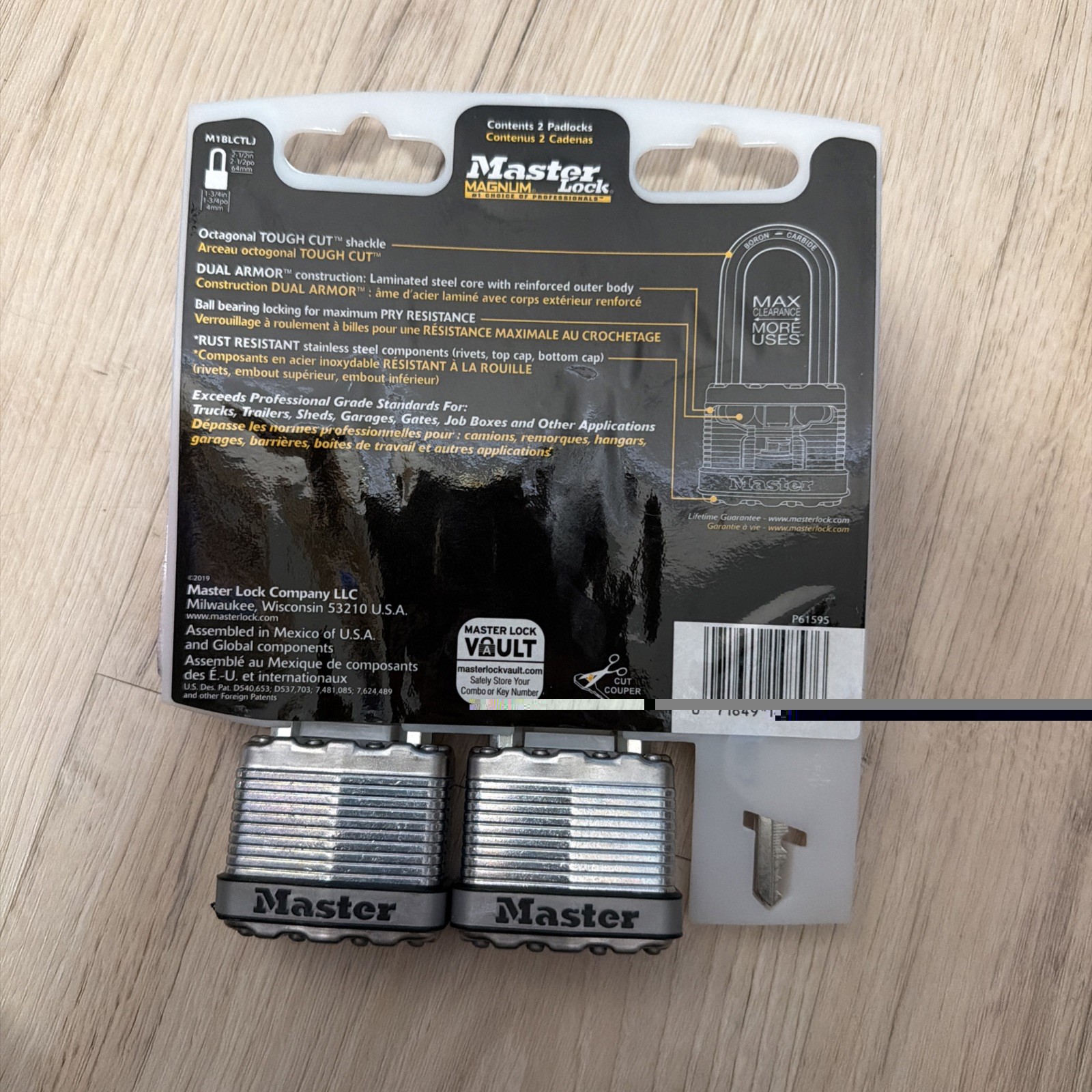 NEW Master Lock Magnum 2pk PN M1BLCTLJ