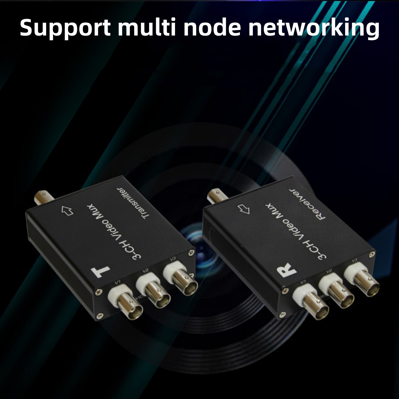 Video Multiplexer Analog Camera Receiver&Transmitter Easy Cabling Plug and Play