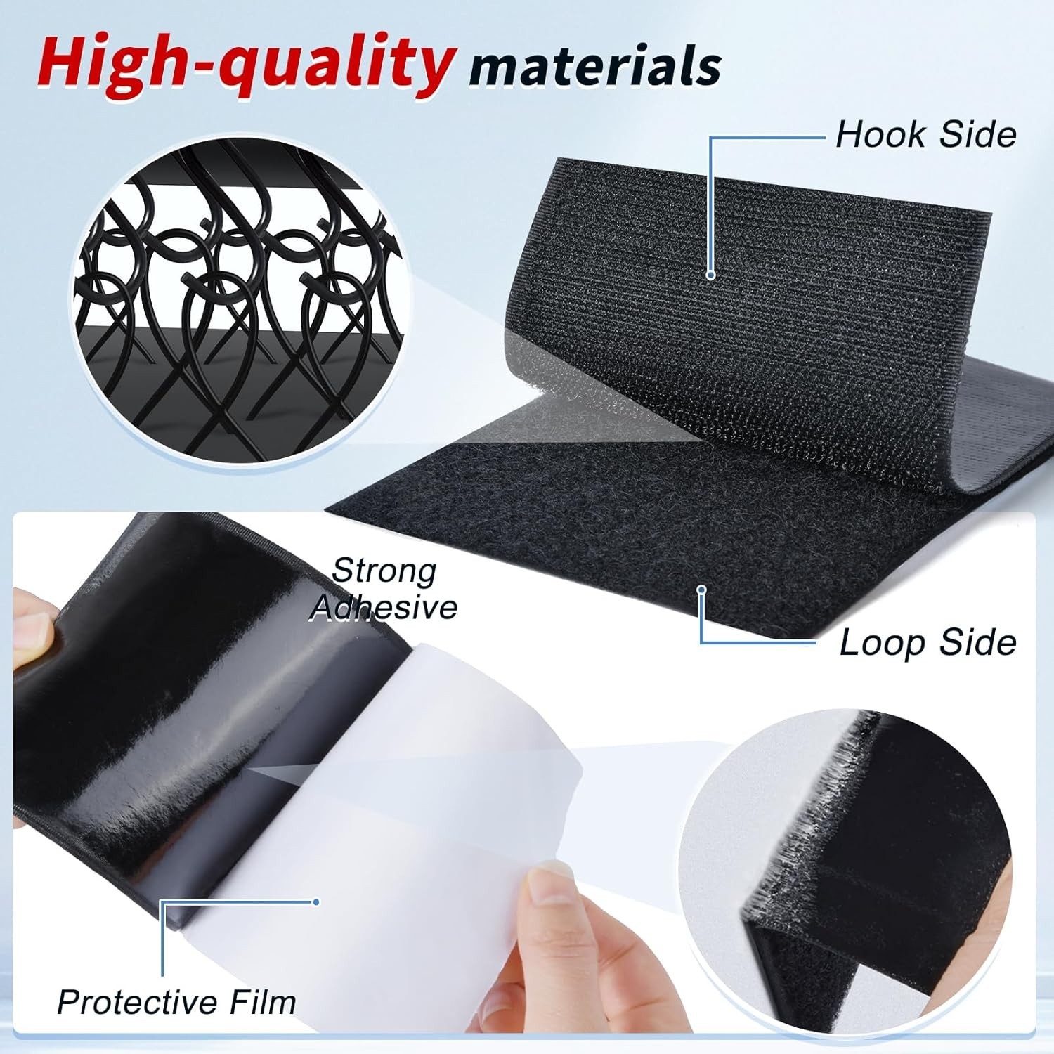 4 Inch x 20Feet Hook and Loop Strips with Adhesive,Keep Couch Cushions from S...
