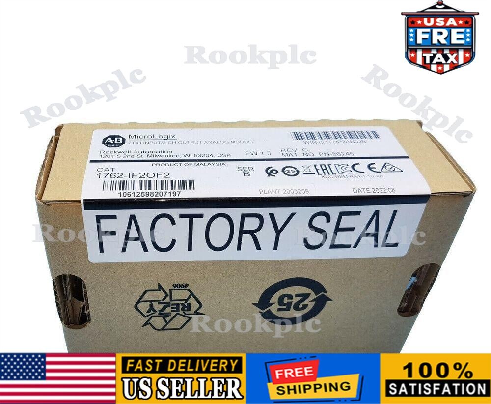 New Sealed Allen-Bradley 1762-IF2OF2 MicroLogix1200 Analog I/O Module US