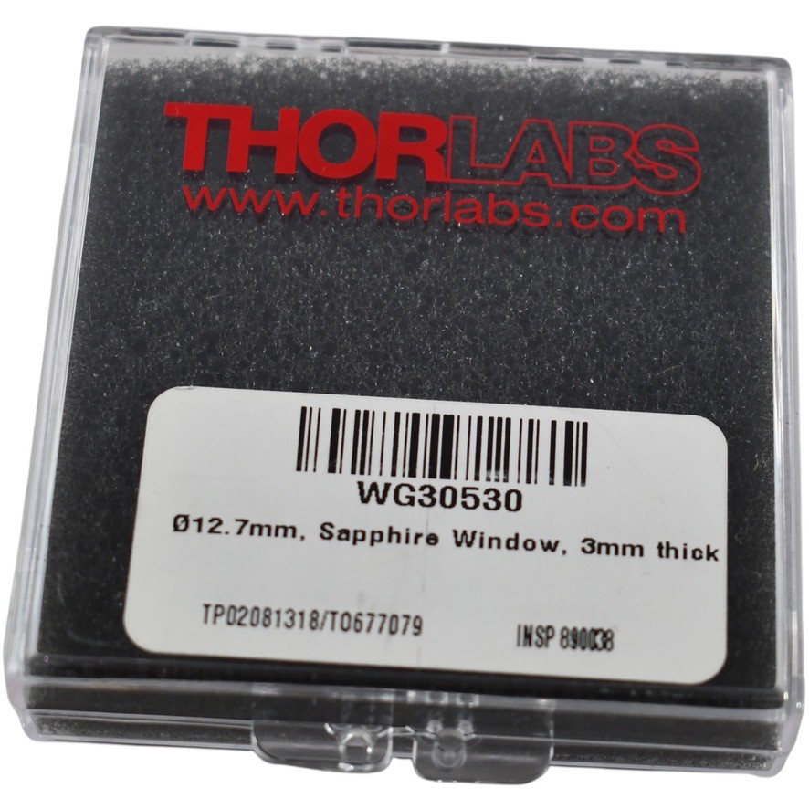 NEW Thorlabs WG30530 Sapphire Broadband Precision Window 12 7mm Dia 3mm Thick
