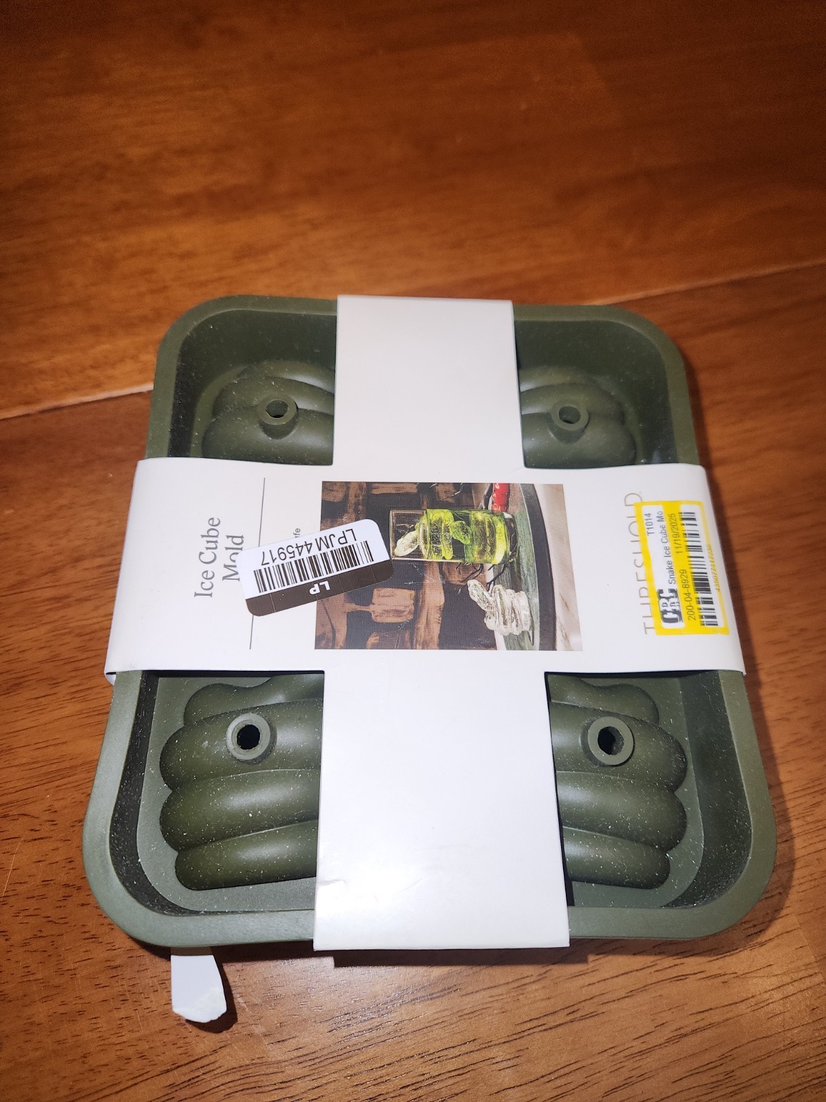 NEW- Threshold Ice Cube Mold Coiled Snake - 4 Cavity Silicon Mold