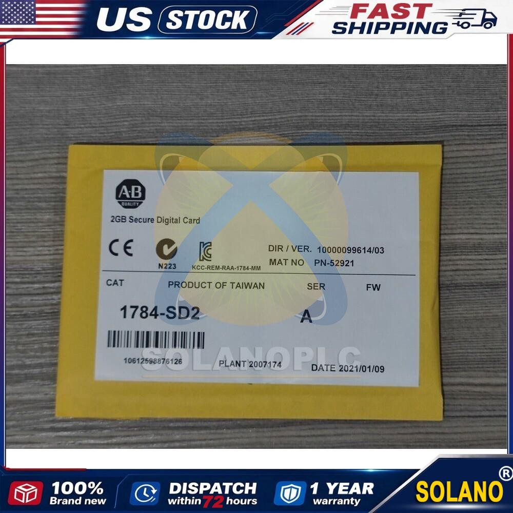 New AB 1784-SD2 Secure Digital Memory Card 2GB in Bag Sealed 1784SD2 US Free Tax