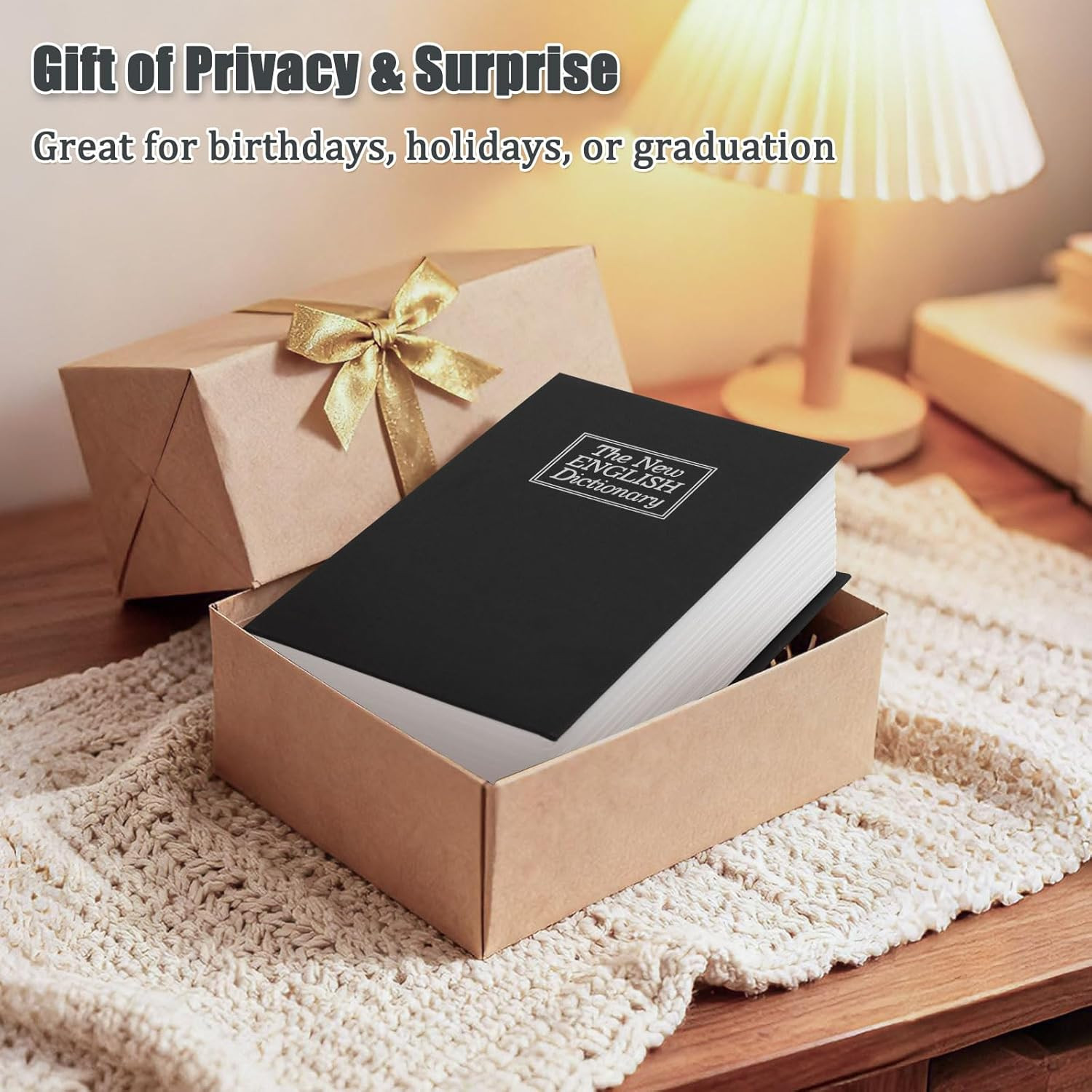KYODOLED Diversion Book Safe with Combination Lock, Secret Safe Metal Lock Box,