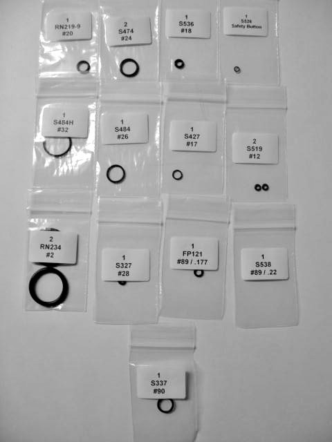 Air Arms S500 & S400 Side Lever FAC High Power O-ring Kit / R&S 1-20AAS500