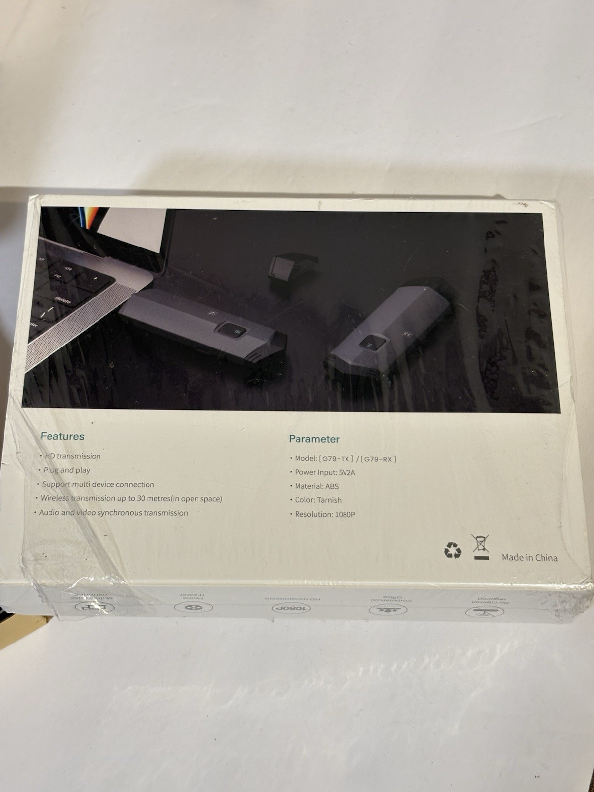 Wireless HDMI Transmitter & Receiver Kit 1080P G79 TX RX Plug & Play