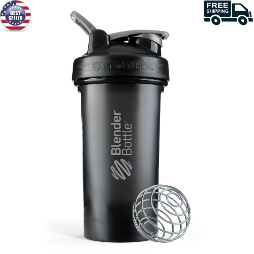 Classic V2 Shaker Bottle Cup with Flip-Top Lid 24 oz Leak-Proof BPA-Free Black