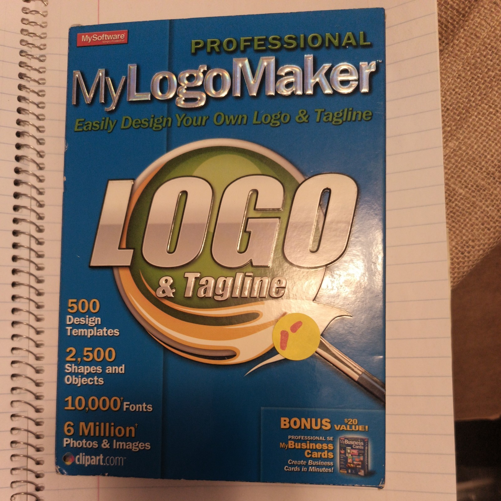 Professional MyLogoMaker Logo & Tagline Software CD-ROM v.3 Windows 7, XP, Vista