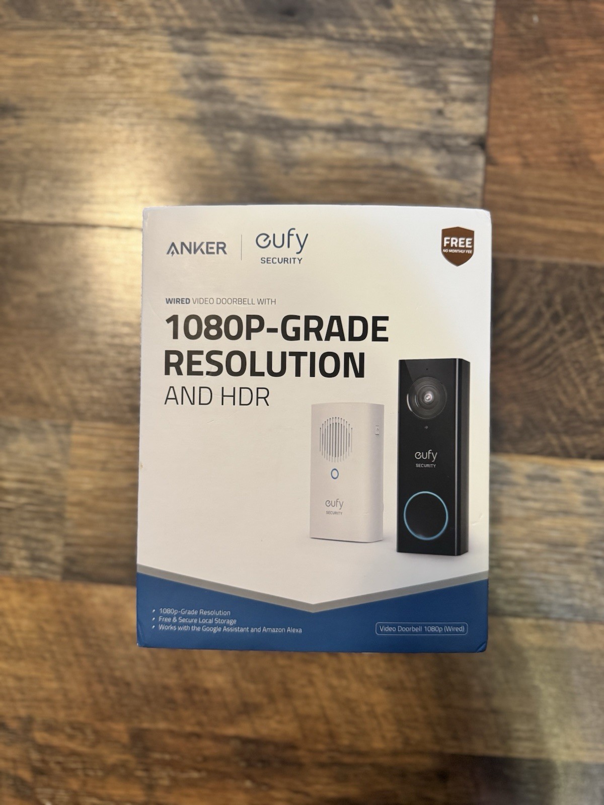ANKER 1080P-Grade Resolution and HDR Video Doorbell (no Monthly Fees Required)