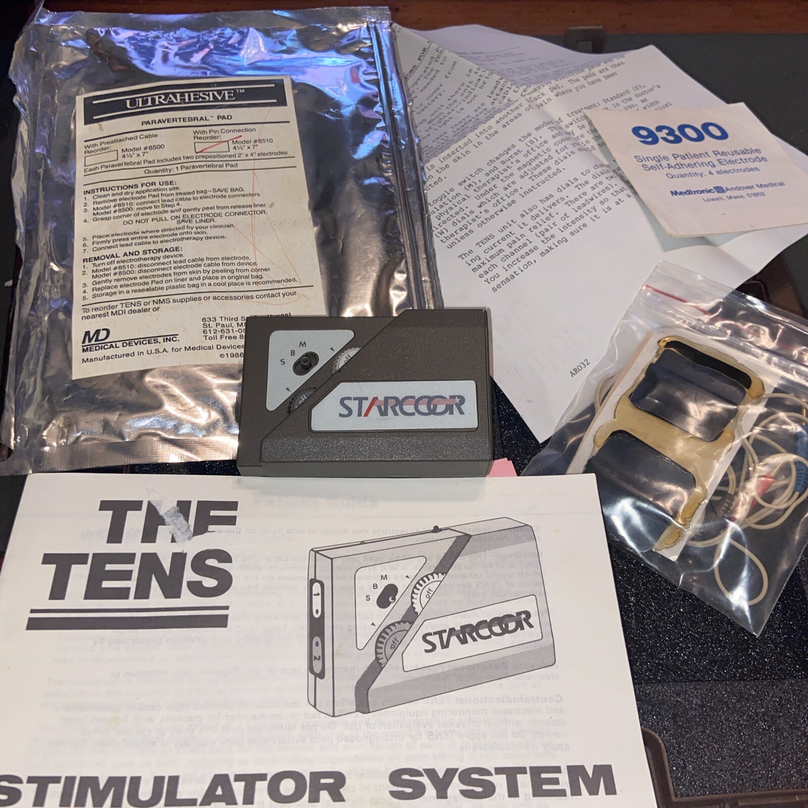 The Tens Stimulator System  PAIN MANAGEMENT VINTAGE Starcoor 1980’s-Spare Parts