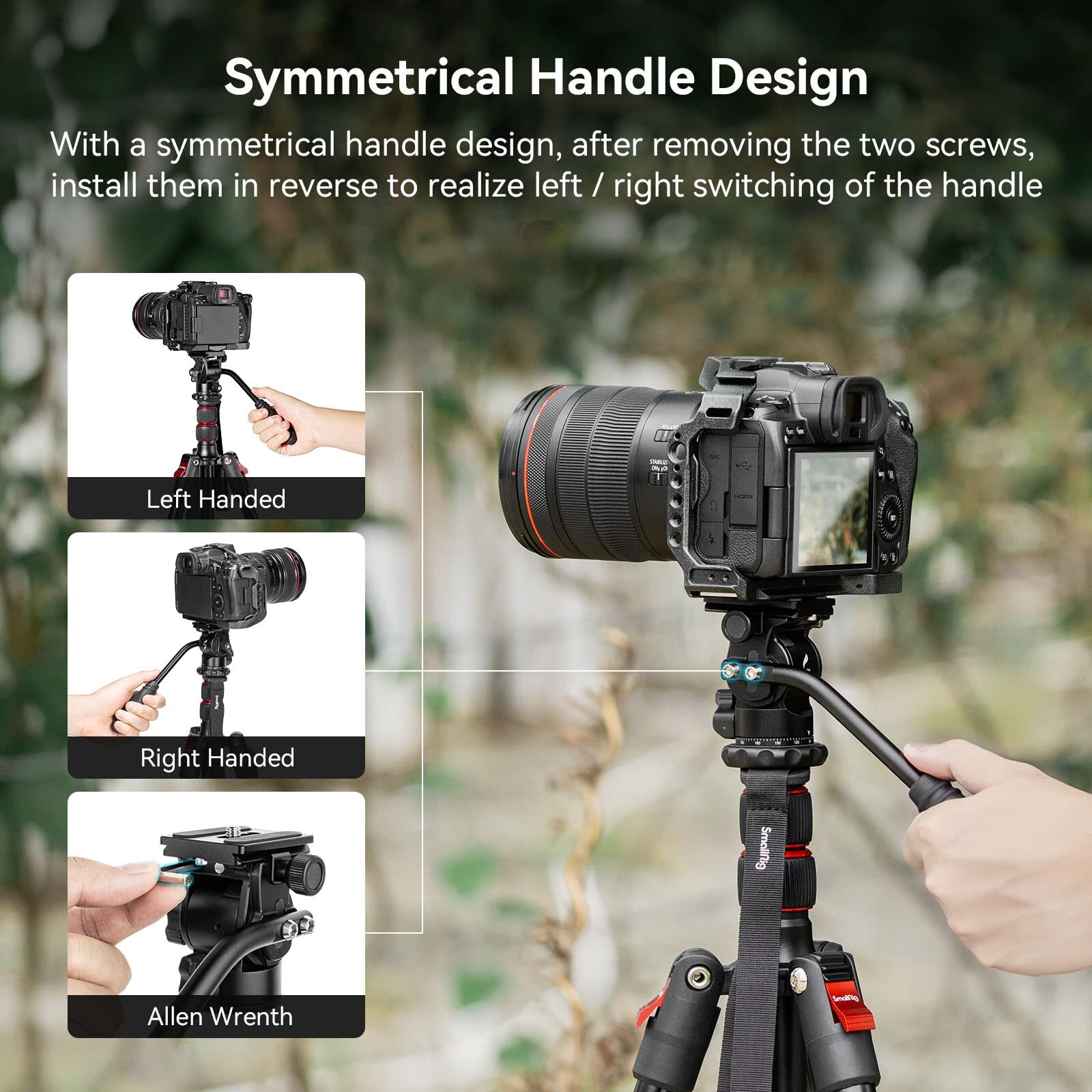 SmallRig CH3 Camera fluid Video Head with Detachable Handle, Max payload 3kg