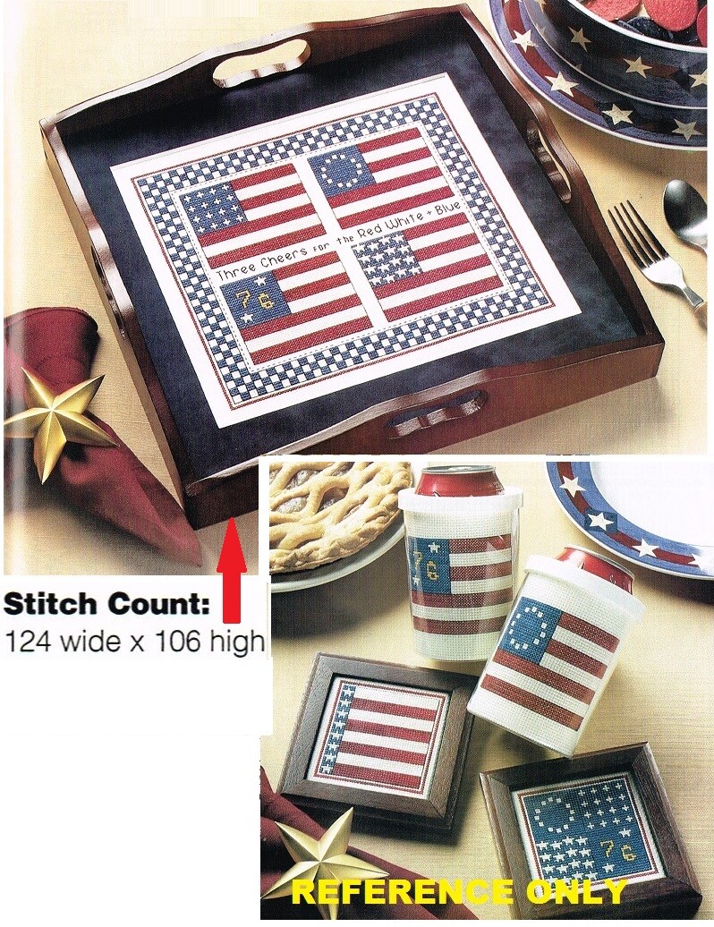 THREE CHEERS!  CROSS STITCH PATTERN ONLY   (ME QA