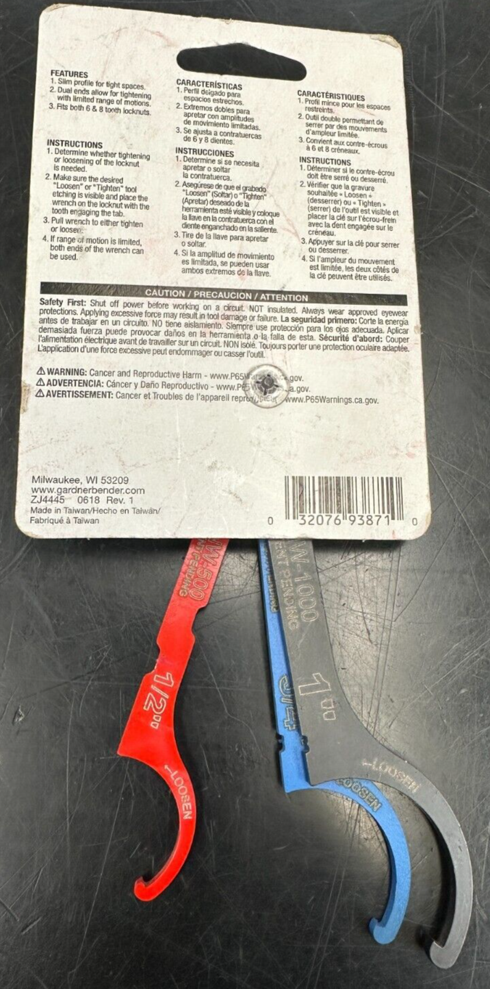 ECM, 3 Piece Locknut Wrench Kit, LNW-3PC