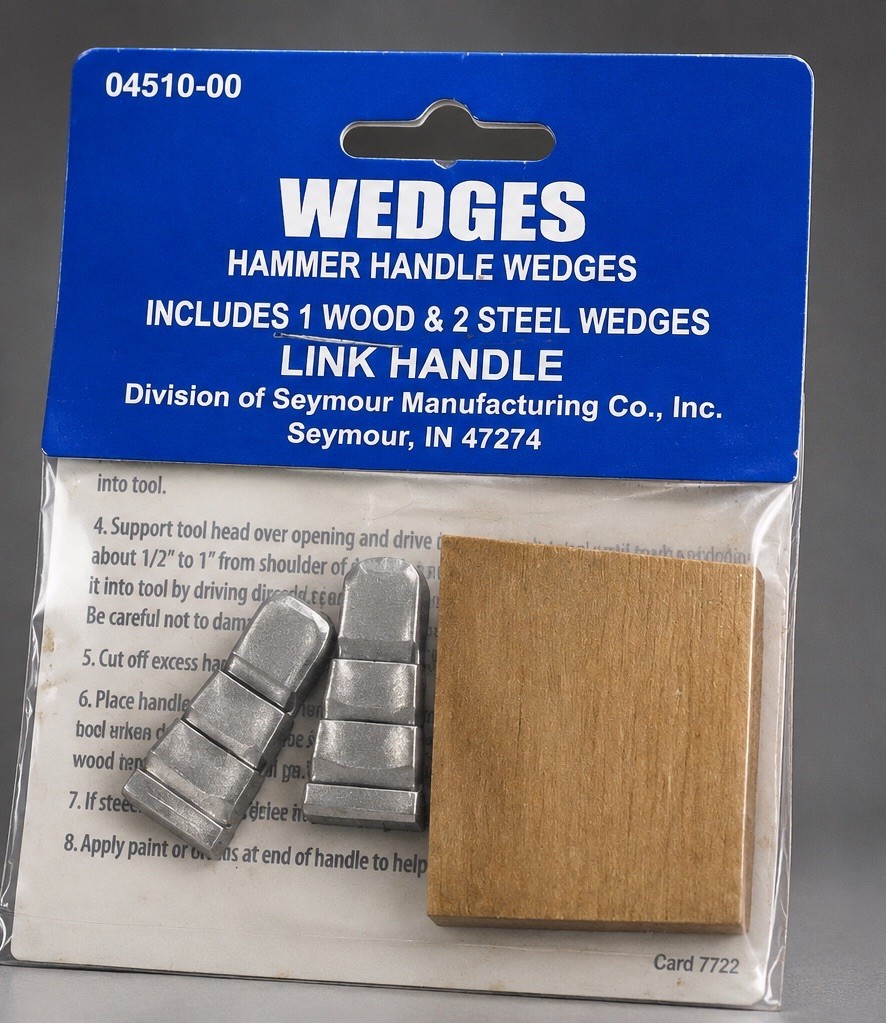 Link Handle Hammer Handle Wedges Repair Kit Wood & 2 Steel Wedges NOS USA