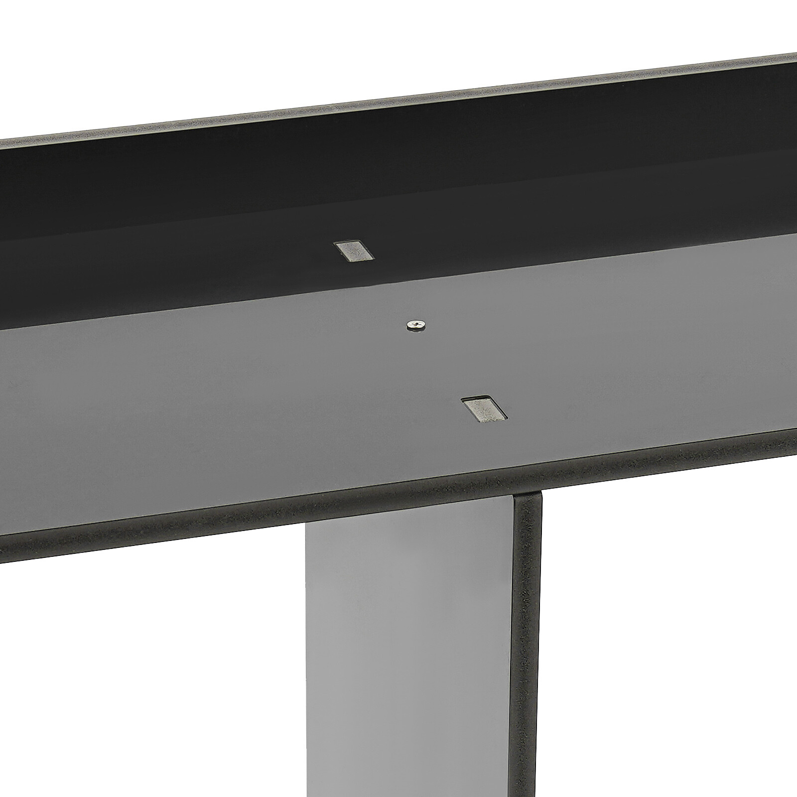 3-Tier Desktop Shelf Rectangular Desktop Bookshelf Desktop Display Rack Black US