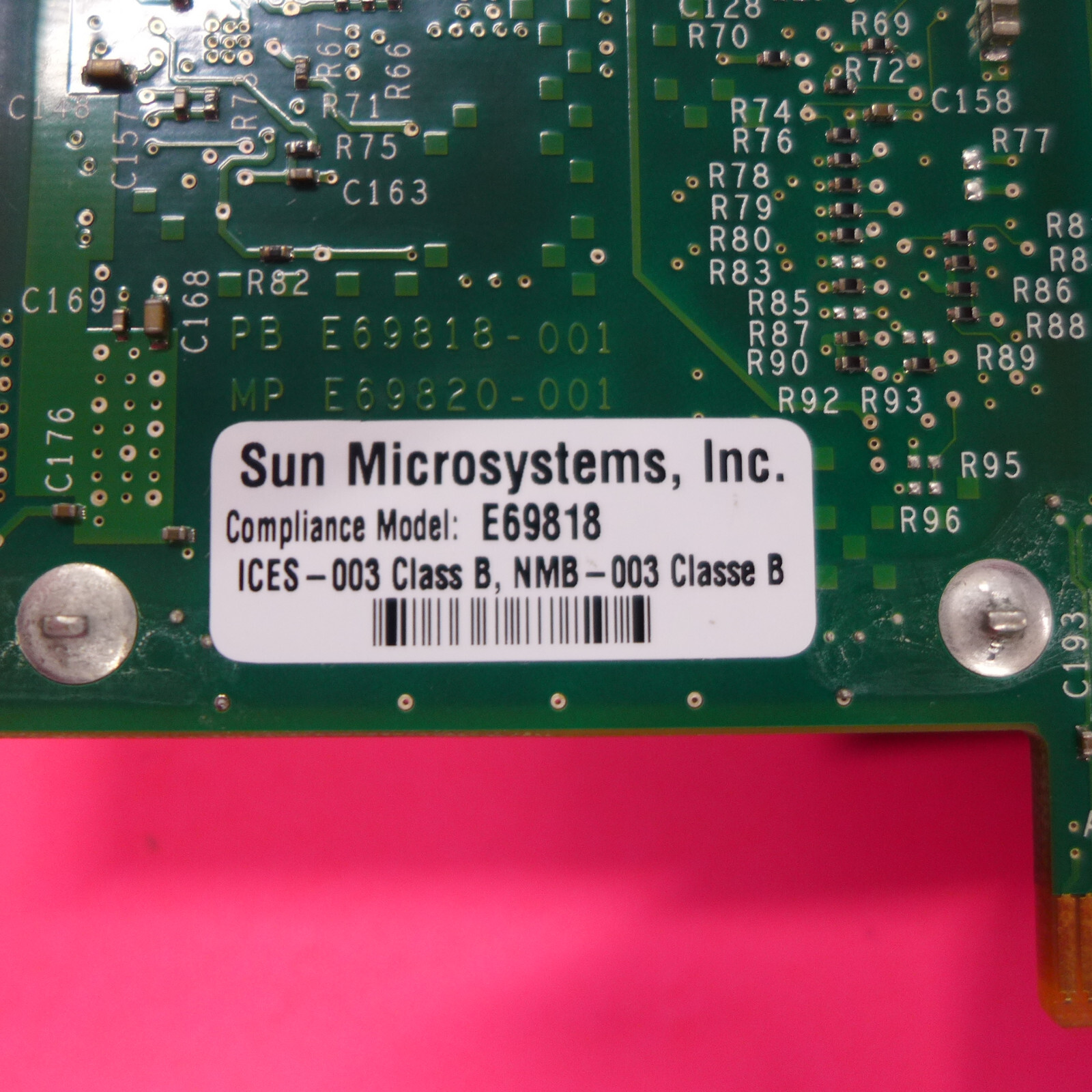 Genuine Sun Microststems E69818 10Gpbs Dual Port Network Adapter E70856-007