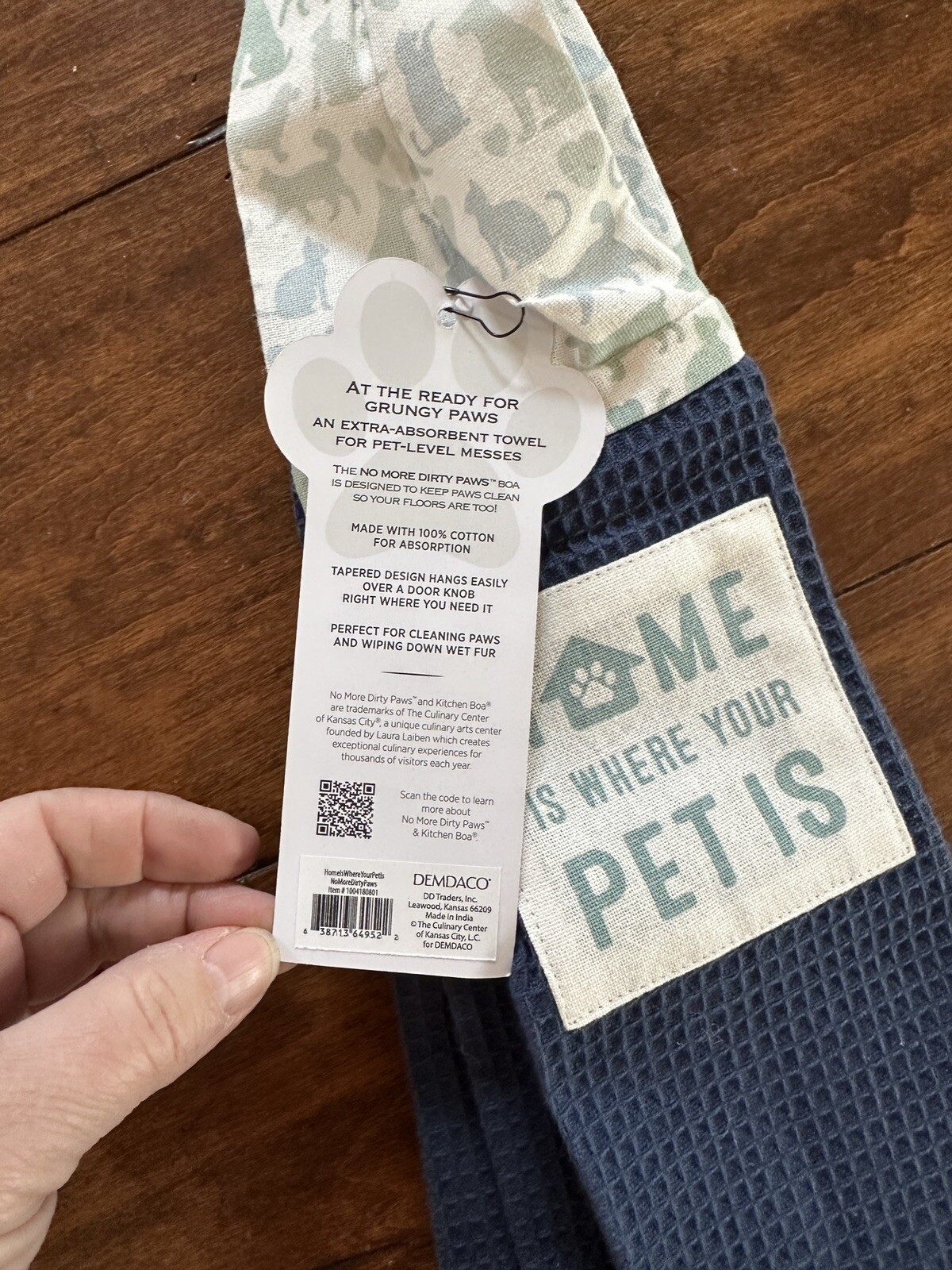 Kitchen Boa Towel, New Home Is Where Your Pet Is -For Dirty 🐾 🐾 Paws