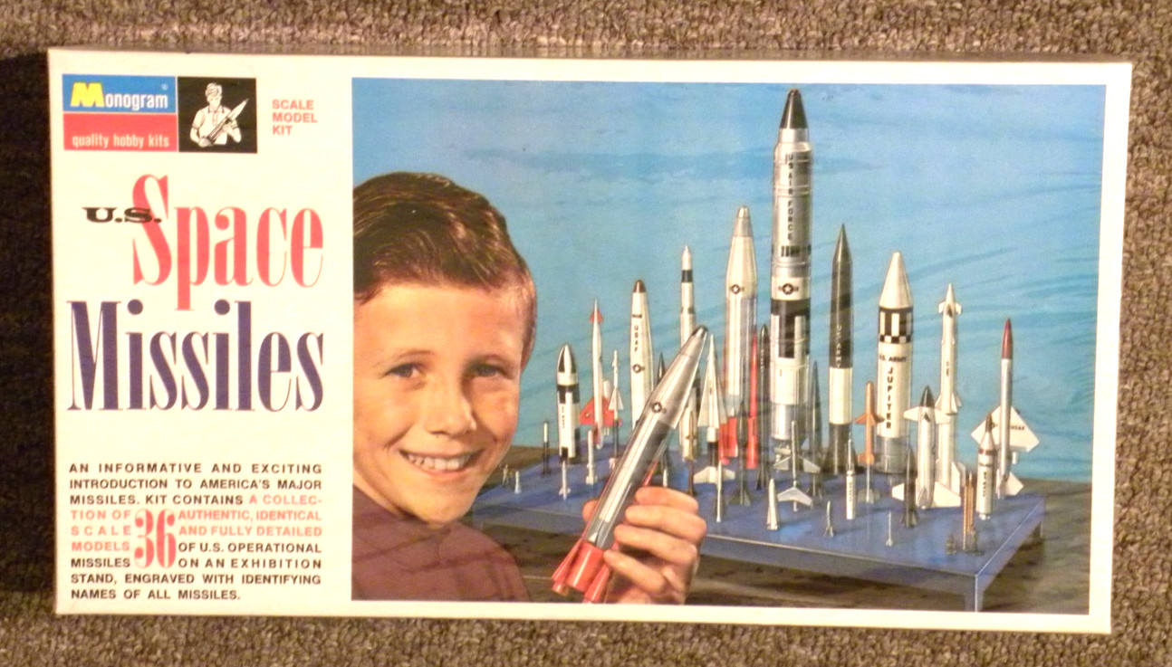 SPACE MISSILES, Momogram, 36 Scale Models, Kit PS 221 300, circa 1969, OPENED