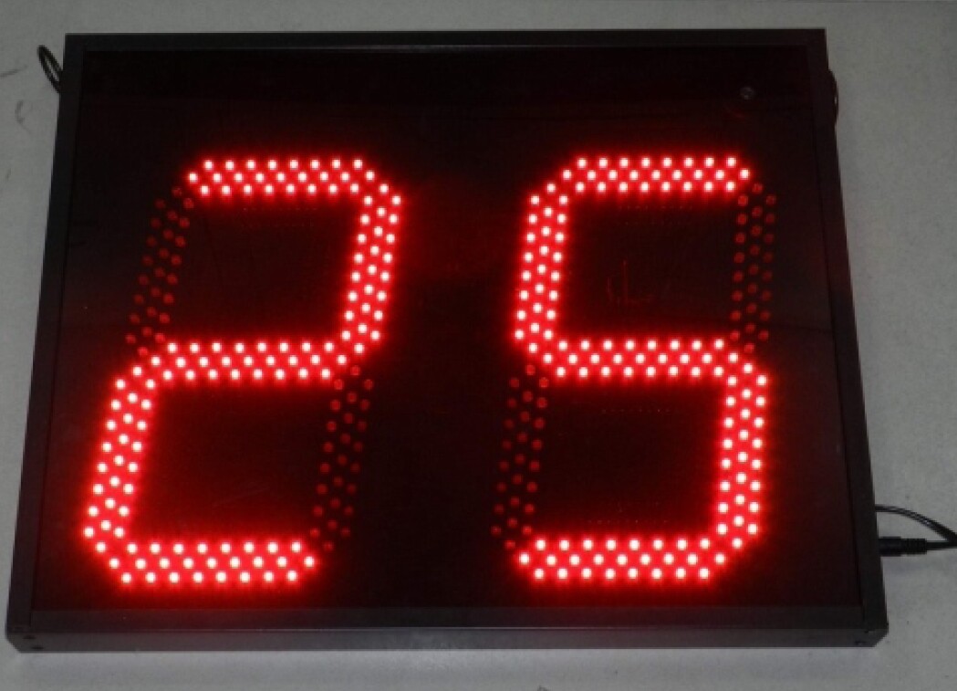 Two Digit  LED Number Display in 10 inches high digits with  remote control