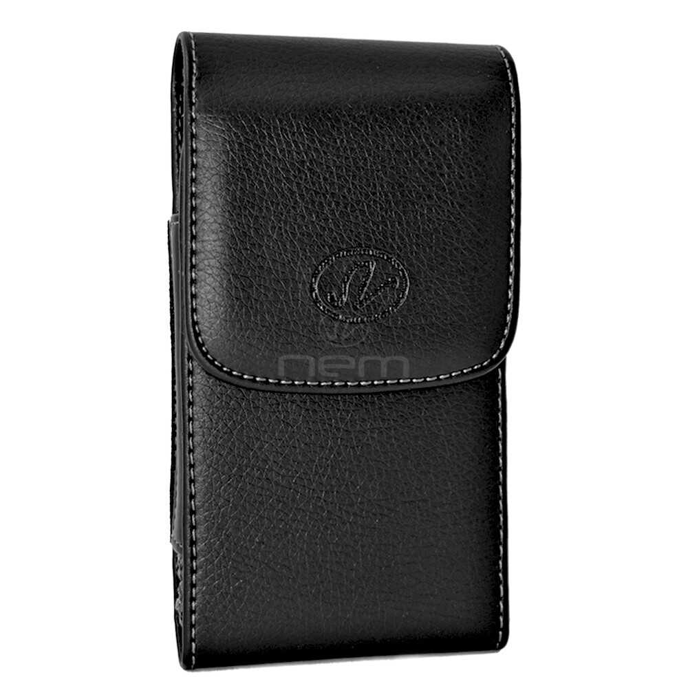 Black Vertical Leather Cover Belt Clip Holster Case Pouch For Alcatel Go Flip