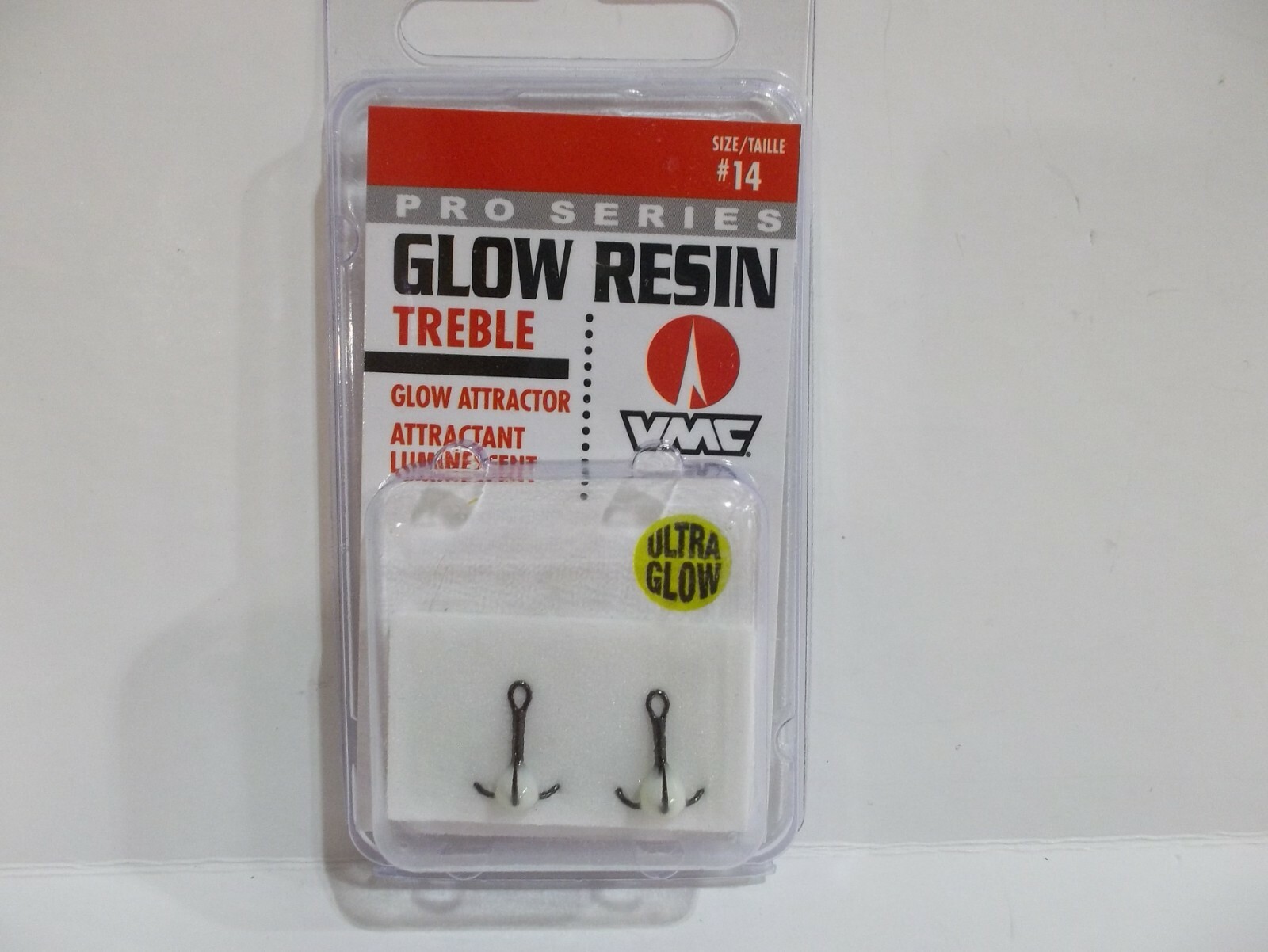 VMC Pro Series Glow Resin treble hooks size 10  12  or 14 choose your color! NIP