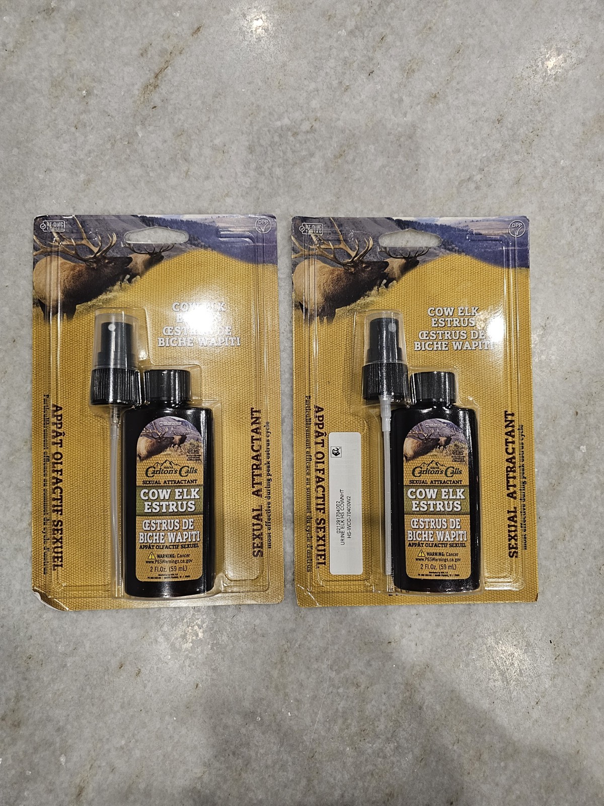 Hunter's Specialties Cow Elk Estrus Urine Scent 2oz Spray Hunting Lure LOT OF 2