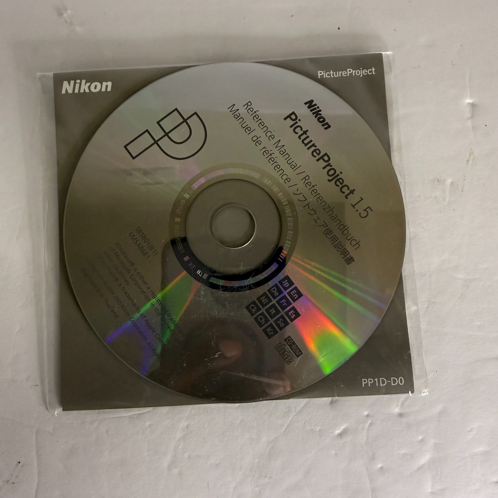Nikon Picture Project 1.5 CD-Rom Software / Reference Manual 2 CDs NEW Sealed