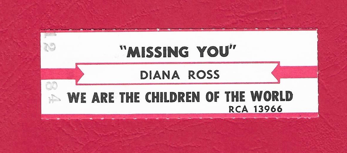 Jukebox Title Strip - DIANA ROSS - Missing You