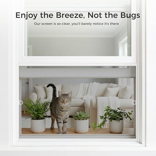 -Pack Window Screen Frame Kit, Heavy-Duty DIY Window Screen 48" x 60" 2