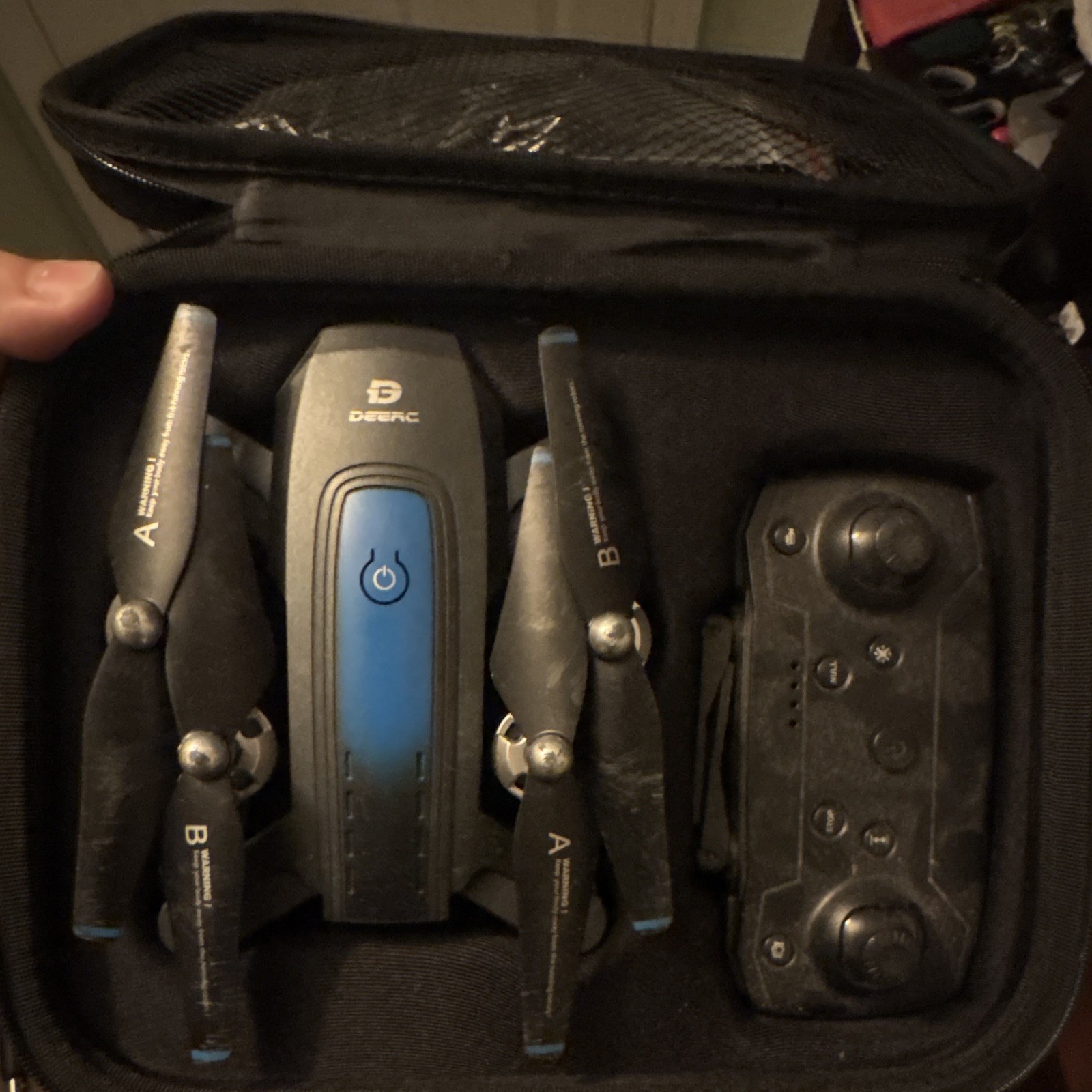 DEERC D10 Ready-to-Fly Drone Quadcopter w/ Remote, 2 Batteries & Case