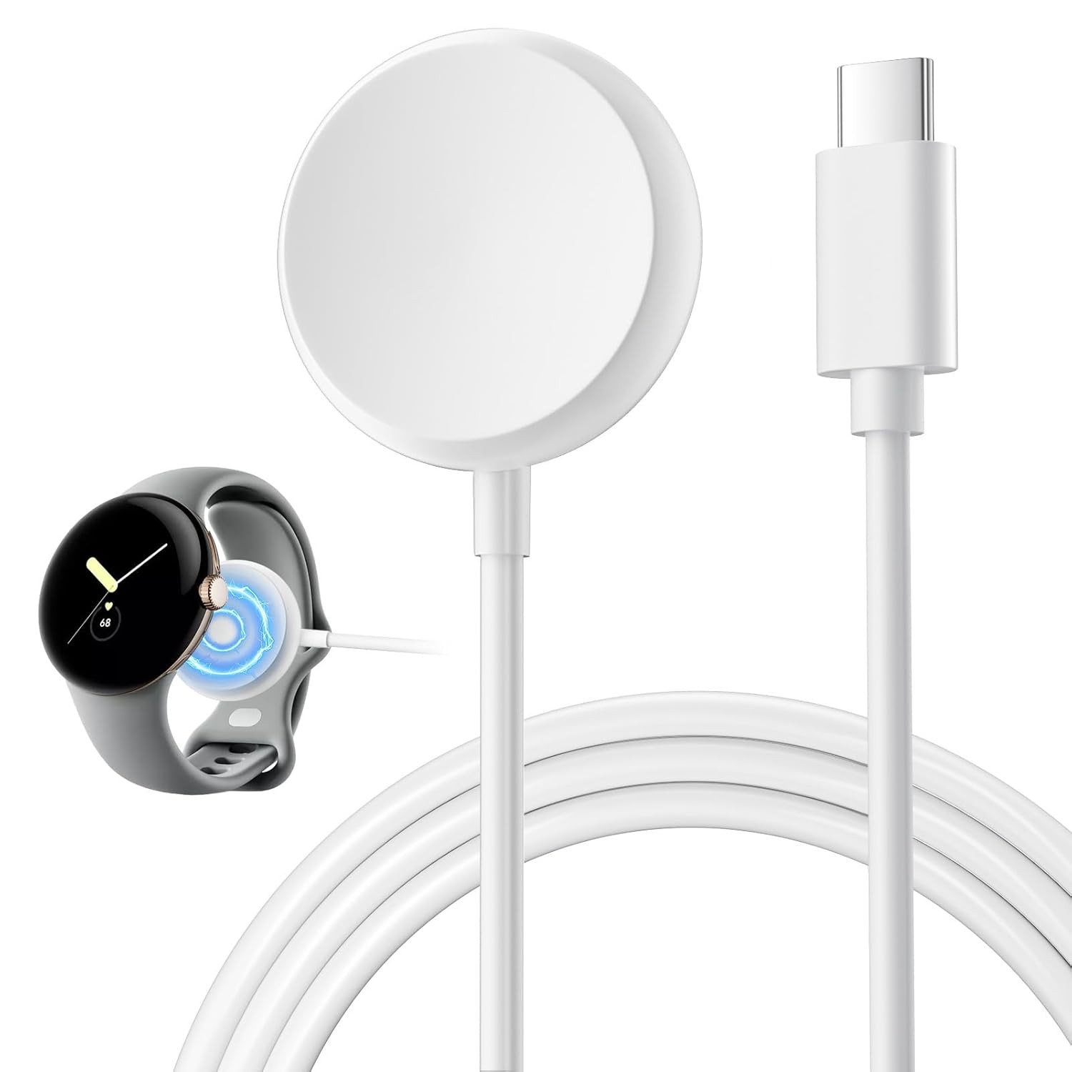 For Google Pixel Watch1 Magnetic Watch Charger USB-C Smartwatch Charging Cable