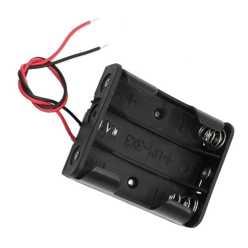 5X Plastic Battery Storage Case Box Holder For 3xAA 3 X AA 4.5V with wire leads