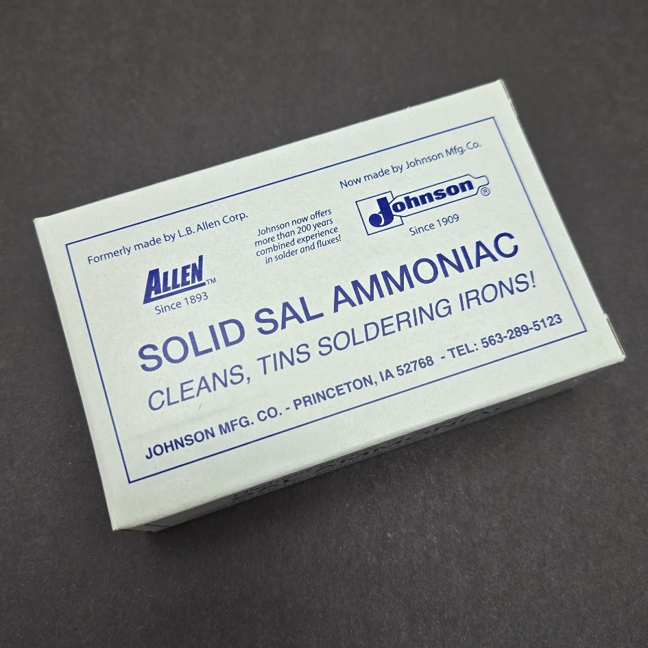 SAL AMMONIAC Stained Glass Soldering Iron Supplies Tinning Block 8 ounces Solid