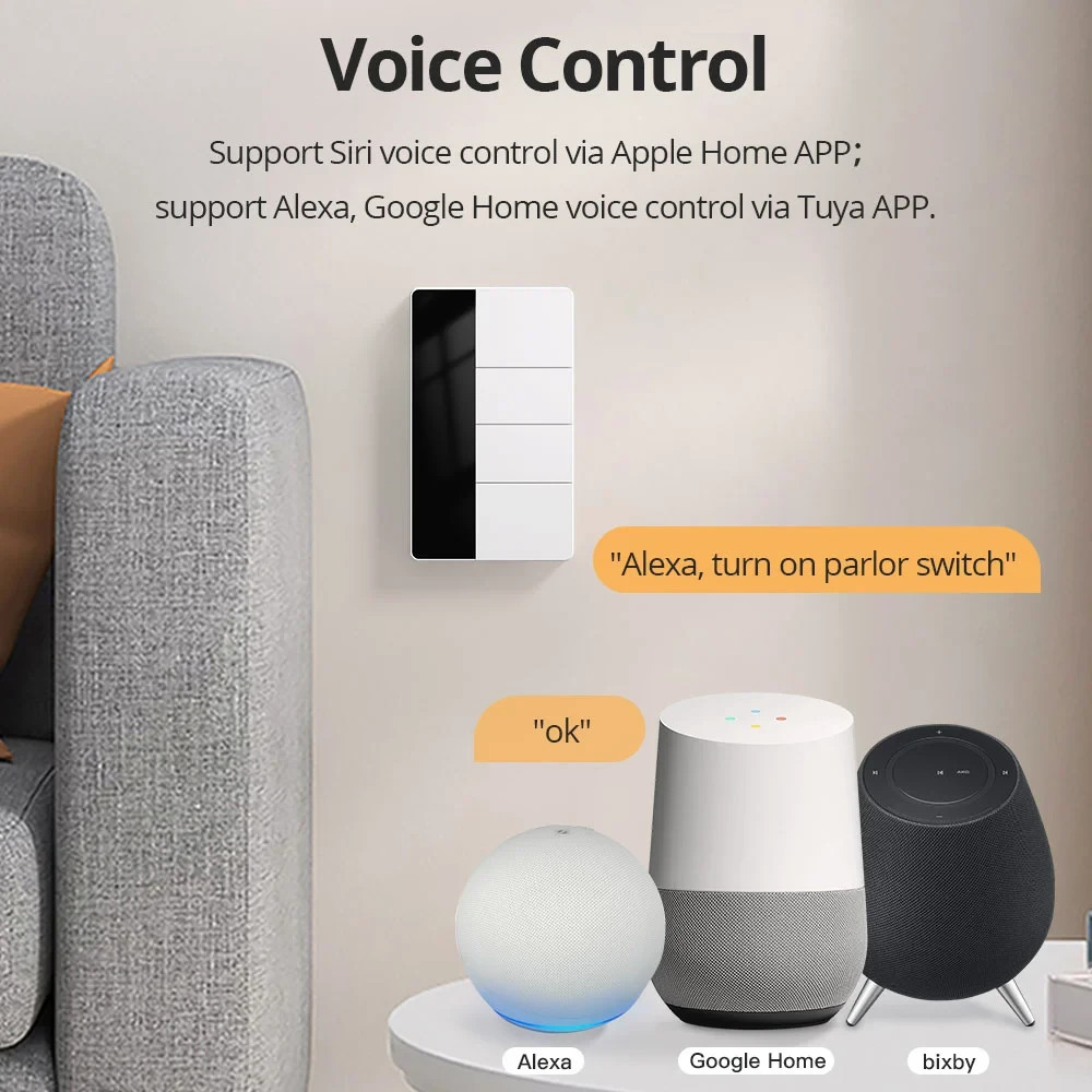 ZigBee Custom Display Name Smart Push Light Switch/AU SAA RCM/Apple Alexa Google
